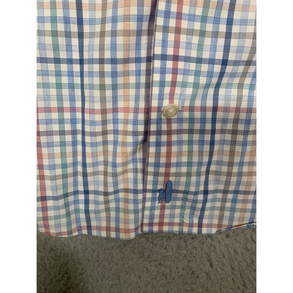 Johnnie O Men's Plaid Button Down Collared Cotton Shirt Medium Santa Monica - Picture 6 of 13
